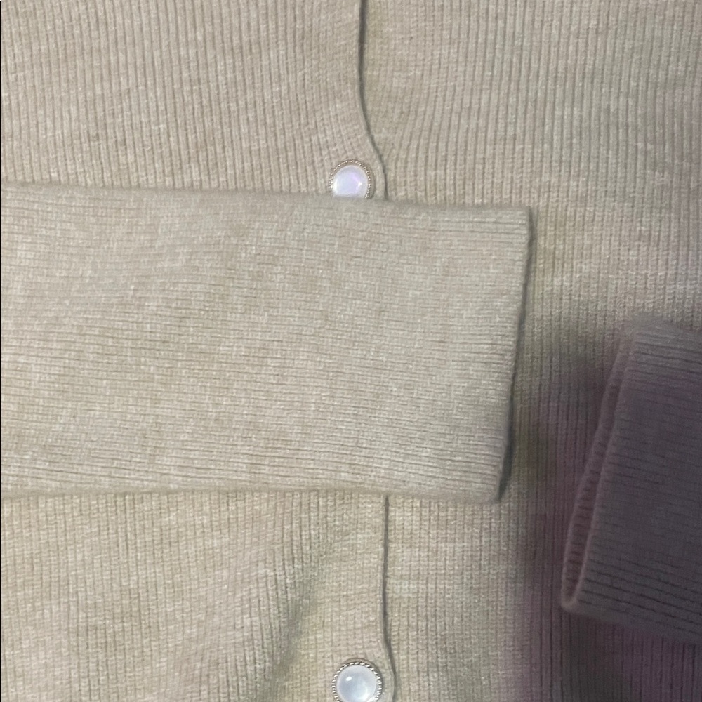 Prada Cream Ruffle Knit Cardigan - Picture 4 of 6